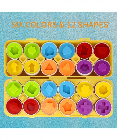 Educational Toys Matching Eggs Egg Toy Preschool Toys for Kids and Toddlers to Learn About Shapes and Numbers Learning Games ...