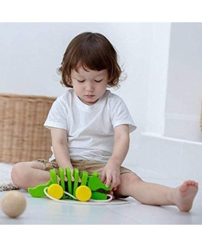 Dancing Alligator Push & Pull Toy - Sustainably Made from Rubberwood with 3 Organic-Pigment Color Options and Makes Click-Cla...