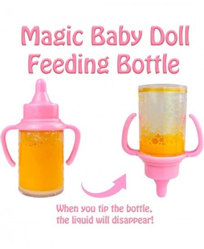 Baby Doll Accessories -Baby Doll Feeding and Caring Set with Diaper Bag Doll Diaper and Bottles for Girls Toys Gift Baby Doll...