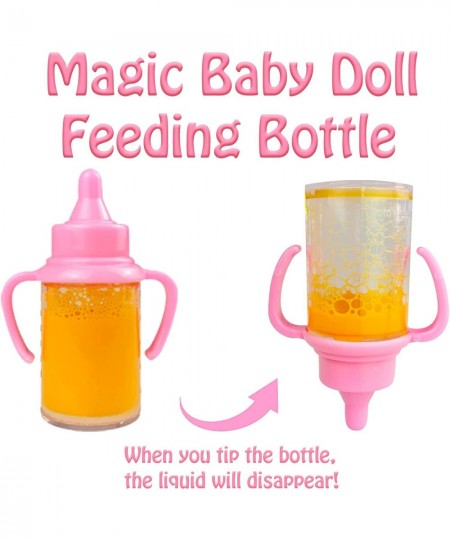 Baby Doll Accessories -Baby Doll Feeding and Caring Set with Diaper Bag Doll Diaper and Bottles for Girls Toys Gift Baby Doll...