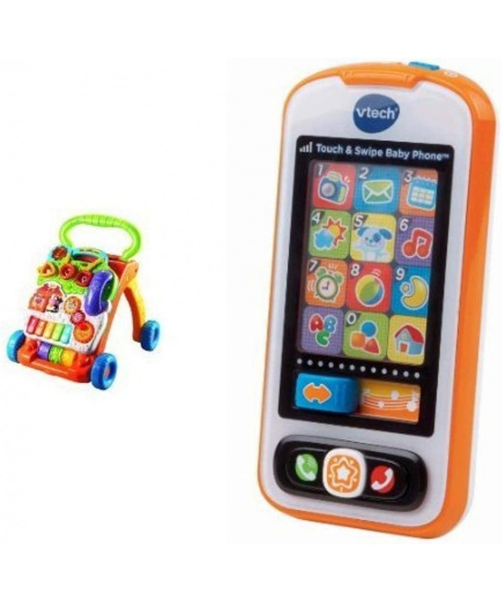 Sit-to-Stand Learning Walker and Touch and Swipe Baby Phone Frustration-Free Packaging Bundle $87.10 - Play Figure Playsets