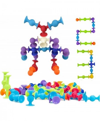 48 Piece Suction Cup Toys Construction Set Silicone Building Blocks DIY Blocks Toys - Darts Sucker Toys are Fun Bath Toys Sen...