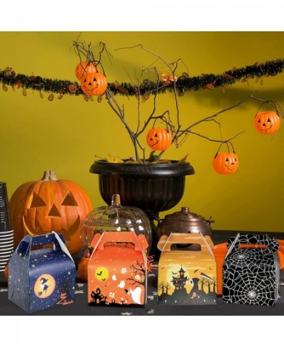 12 Pack Halloween Candy Boxes Trick or Treat Candy Boxes Cookies Goodie Bags Halloween Treat Gift Snack Container Bag Box for...