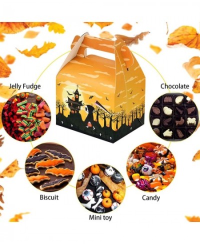 12 Pack Halloween Candy Boxes Trick or Treat Candy Boxes Cookies Goodie Bags Halloween Treat Gift Snack Container Bag Box for...