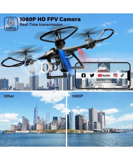 Drones for Kids 8-12 with Camera FPV Drones for Adults Beginners 26 Mins Flight Time RC Quadcopter with 1080P HD Camera Easy ...