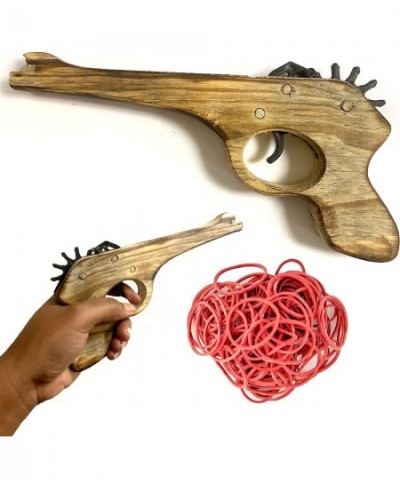 2 Wooden Rubber Band Gun Pistol 200ct Ammo Shooter Kids Cowboy Classic Gift Toy $36.70 - Toy Foam Blasters & Guns