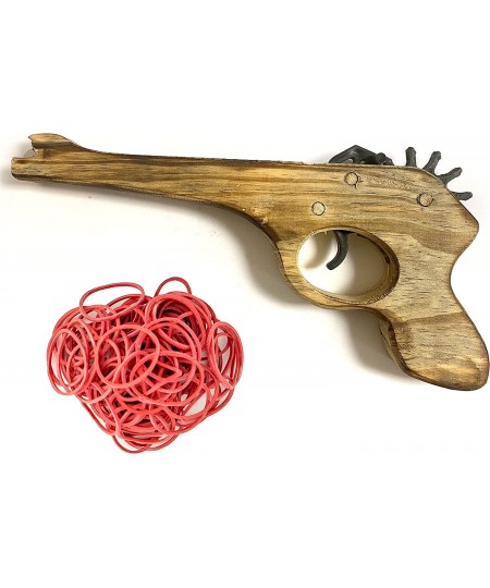 2 Wooden Rubber Band Gun Pistol 200ct Ammo Shooter Kids Cowboy Classic Gift Toy $36.70 - Toy Foam Blasters & Guns