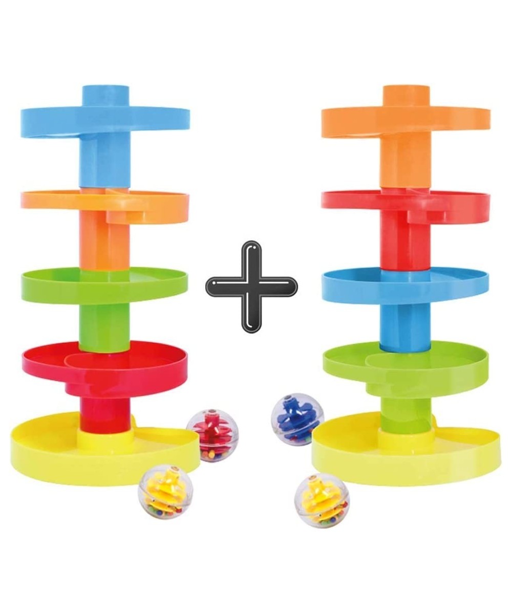 Educational Ball Drop Toy for Kids - Spinning Swirl Ball Ramp 2 Sets Activity Toy for Toddlers and Babies Safe for 9 Months a...