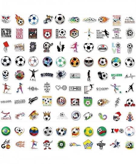 100PCS Soccer Stickers for Scrapbooking Motivational Vinyl Waterproof Stickers for Water Bottles Luggage Teaching Incentives ...