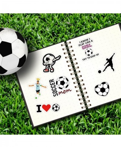 100PCS Soccer Stickers for Scrapbooking Motivational Vinyl Waterproof Stickers for Water Bottles Luggage Teaching Incentives ...