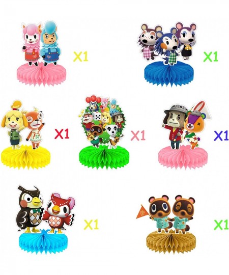 Animal Crossing Birthday Party Decorations Animal Crossing Honeycomb Centerpieces 3D Double-Sided Table Decor Animal Villager...