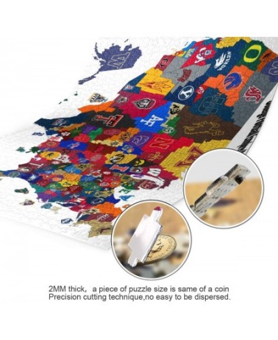 College Football Empires Map 1000 Pcs Jigsaw Puzzle for Adults - Novelty Artwork Puzzle Intellectual game Fun Puzzle - Large ...