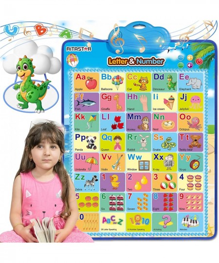 Kid Toy Toddler ABC Learning Education Gift Educational Alphabet Toys Talking ABC 123s Music Poster with Find-Games Fun Wall ...