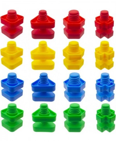 14 Pack Jumbo Nuts Bolts and Matching Eggs Fine Motor Skills Toys Set for Toddlers Matching Color and Shape Game Toy Improve ...