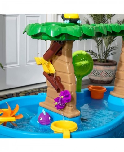 Tropical Rainforest Water Table | Colorful Kids Water Play Table with 13-Pc Accessory Set Blue & Green $114.94 - Sandboxes & ...