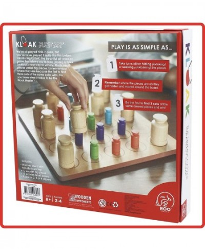 Kloak - Strategy Board Game for Kids and Adults - For Ages 8+ - Kloak and Unkloak to Get Three In A Row $42.62 - Board Games