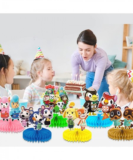 Animal Crossing Birthday Party Decorations Animal Crossing Honeycomb Centerpieces 3D Double-Sided Table Decor Animal Villager...