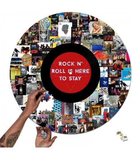 Greatest Rock Albums Jigsaw Puzzle 1000 Pieces for Adults Rock Band Logo Jigsaw Puzzle for Adults Teens and Kid Challenging G...