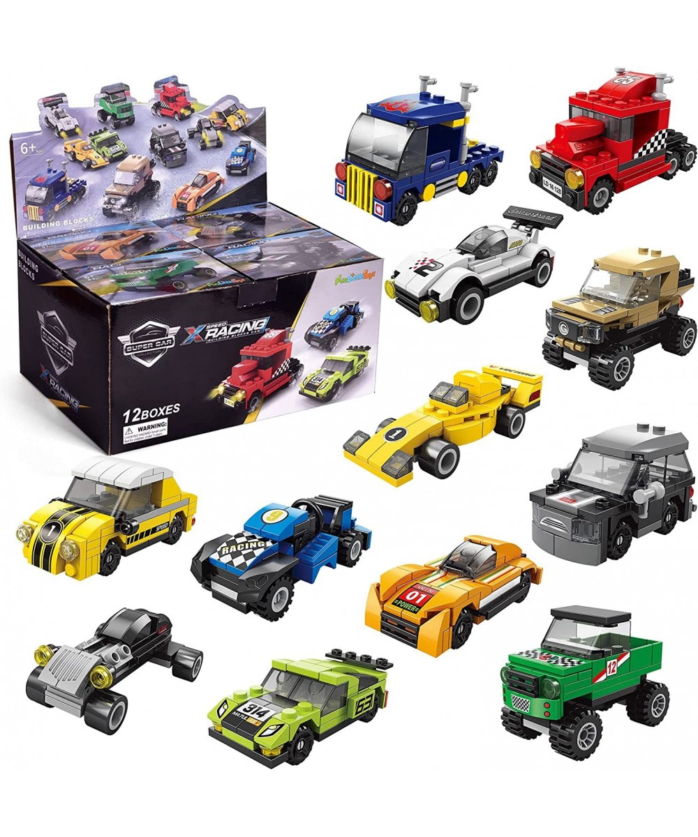 Mini Race Car Building Blocks Kit 12 Boxes Car Building Sets for Kids Building Block Car for Boys $47.54 - Toy Building Sets