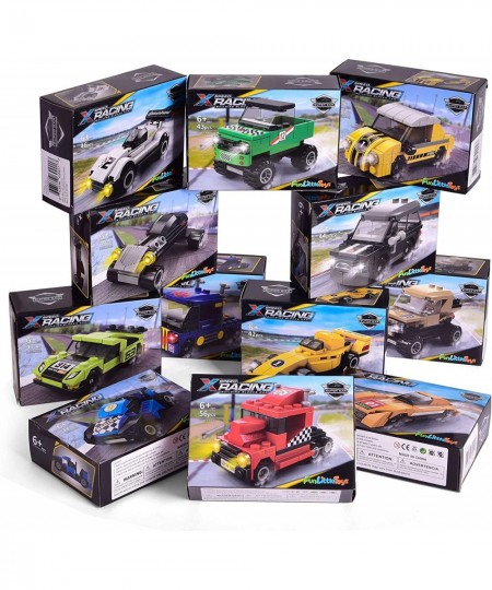 Mini Race Car Building Blocks Kit 12 Boxes Car Building Sets for Kids Building Block Car for Boys $47.54 - Toy Building Sets