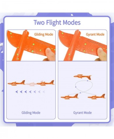 Kids Toys Airplane Launcher Toys - 3 Pack LED Plane Toys Include 3 Sets of Dinosaur Themed Stickers Fun Game Kids Outdoor Toy...