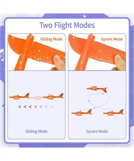 Kids Toys Airplane Launcher Toys - 3 Pack LED Plane Toys Include 3 Sets of Dinosaur Themed Stickers Fun Game Kids Outdoor Toy...