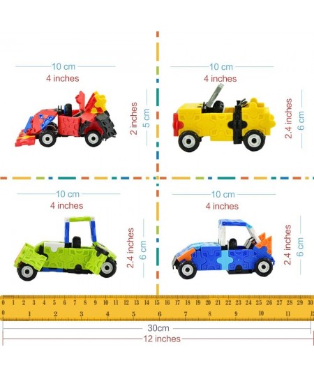 Flatblocks Cars Formula 1 Sports Car Tractor Convertable and More. 3-D Puzzle Toy Building Figures Level 1 - Collect Them All...