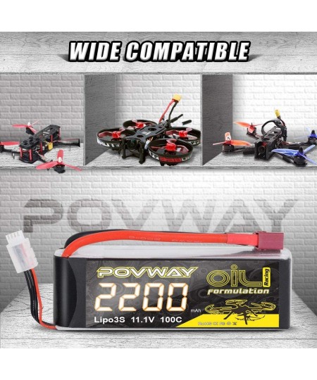 RC Battery Lipo 2200mAh 11.1V 3S 100C Soft case Lipo Battery with Deans T Connectorfor RC Evader BX Car RC Truggy RC Truck RC...