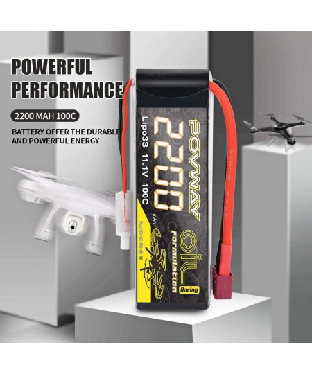 RC Battery Lipo 2200mAh 11.1V 3S 100C Soft case Lipo Battery with Deans T Connectorfor RC Evader BX Car RC Truggy RC Truck RC...