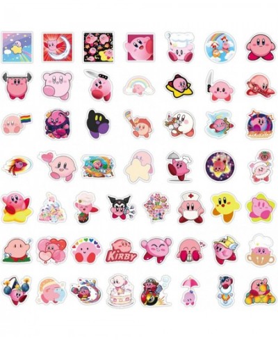 50pcs Kirby Stickers for Water Bottles Laptop Cute Cartoon Game Waterproof Vinyl Graffiti Decals for Teens Kids Car Skateboar...