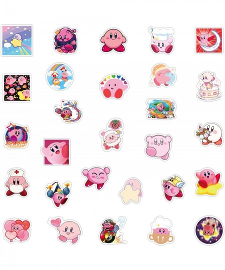 50pcs Kirby Stickers for Water Bottles Laptop Cute Cartoon Game Waterproof Vinyl Graffiti Decals for Teens Kids Car Skateboar...