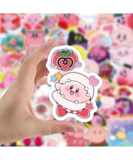 50pcs Kirby Stickers for Water Bottles Laptop Cute Cartoon Game Waterproof Vinyl Graffiti Decals for Teens Kids Car Skateboar...