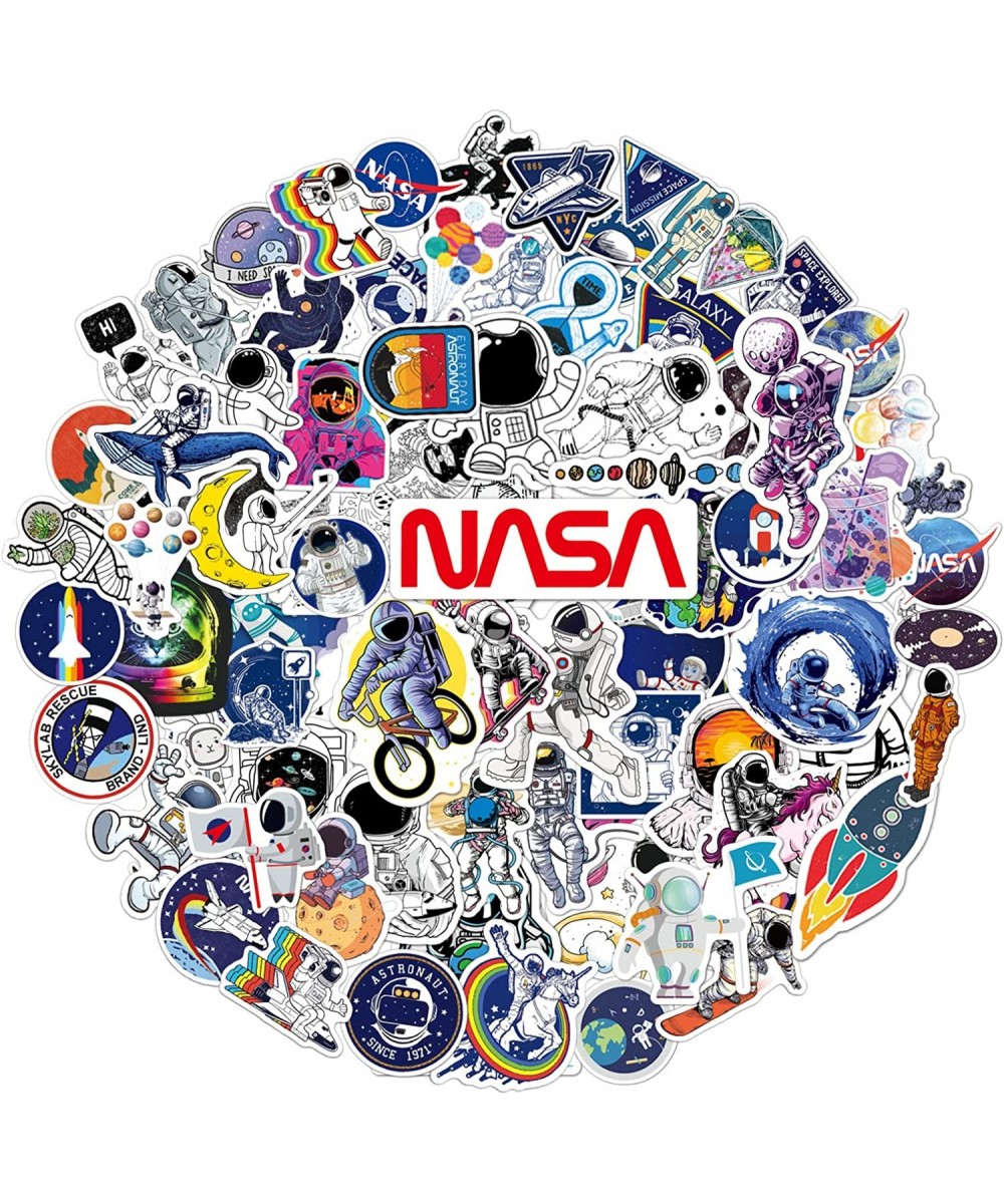 100pcs Space Stickers Pack for Water Bottles NASA Logo Astronaut Vinyl Sticker for Hydroflask Helmet Laptop Skateboard Waterp...