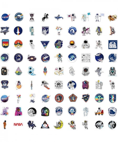 100pcs Space Stickers Pack for Water Bottles NASA Logo Astronaut Vinyl Sticker for Hydroflask Helmet Laptop Skateboard Waterp...