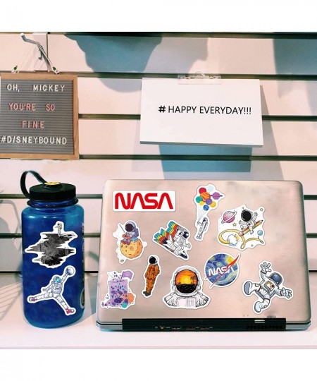 100pcs Space Stickers Pack for Water Bottles NASA Logo Astronaut Vinyl Sticker for Hydroflask Helmet Laptop Skateboard Waterp...