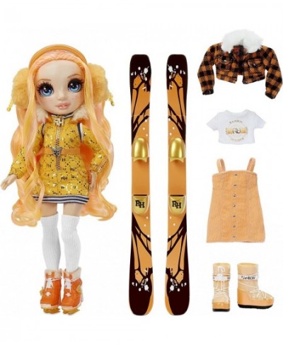 Winter Break Poppy Rowan – Orange Fashion Doll and Playset with 2 Designer Outfits Pair of Skis and Accessories $40.39 - Dolls