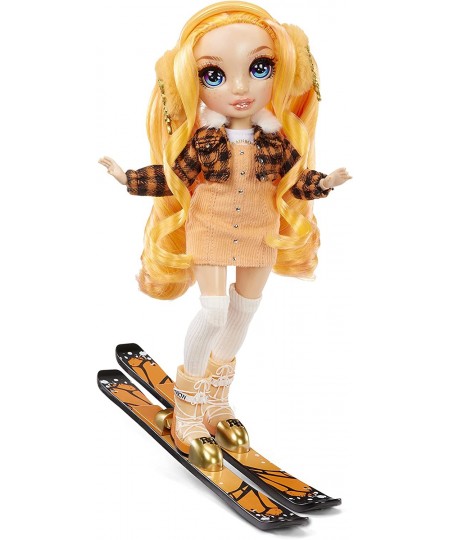 Winter Break Poppy Rowan – Orange Fashion Doll and Playset with 2 Designer Outfits Pair of Skis and Accessories $40.39 - Dolls