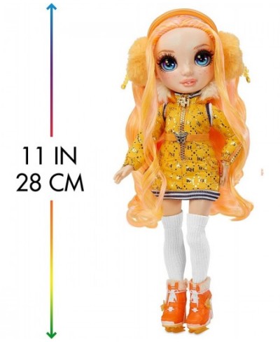 Winter Break Poppy Rowan – Orange Fashion Doll and Playset with 2 Designer Outfits Pair of Skis and Accessories $40.39 - Dolls