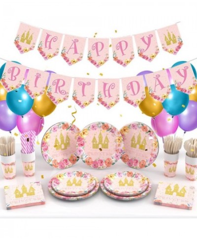 Princess Party Decorations 145 PCS Princess Birthday Decorations Princess and Knight Birthday Party Supplies includes Princes...