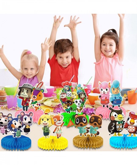 Animal Crossing Birthday Party Decorations Animal Crossing Honeycomb Centerpieces 3D Double-Sided Table Decor Animal Villager...