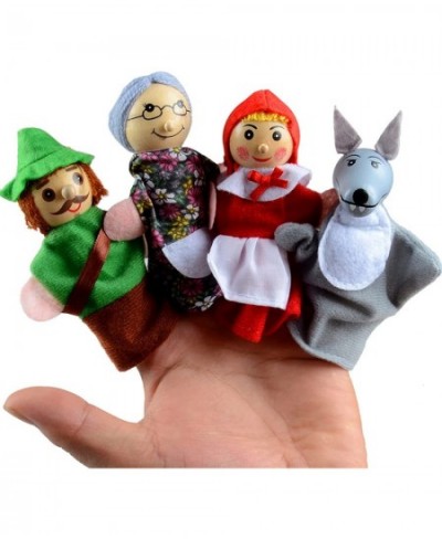 4PCS Finger Puppets - Little Red Riding Hood Finger Puppets for Toddlers Theater Storytelling and Playtime Plush Cartoon Kids...