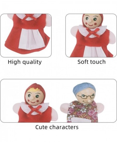 4PCS Finger Puppets - Little Red Riding Hood Finger Puppets for Toddlers Theater Storytelling and Playtime Plush Cartoon Kids...