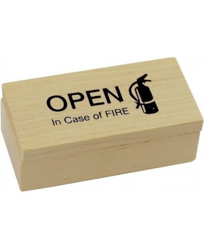 Surprise Open in Case of Fire Wooden Box Gag Gift Practical Joke Prank Toy $18.16 - Gags & Practical Joke Toys