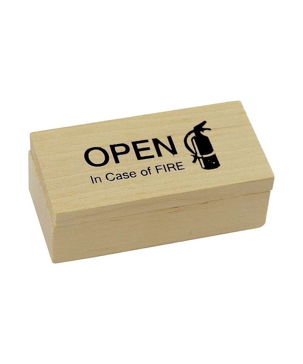 Surprise Open in Case of Fire Wooden Box Gag Gift Practical Joke Prank Toy $18.16 - Gags & Practical Joke Toys