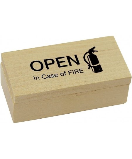 Surprise Open in Case of Fire Wooden Box Gag Gift Practical Joke Prank Toy $18.16 - Gags & Practical Joke Toys