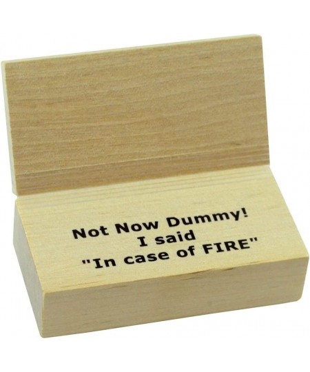 Surprise Open in Case of Fire Wooden Box Gag Gift Practical Joke Prank Toy $18.16 - Gags & Practical Joke Toys