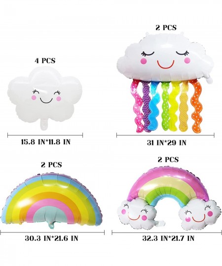 Clouds Balloons Set 10 Pcs Party Decorations Boho Girl Rainbow Clouds Balloon Garland Kit for Birthday Wedding Party Décor fo...