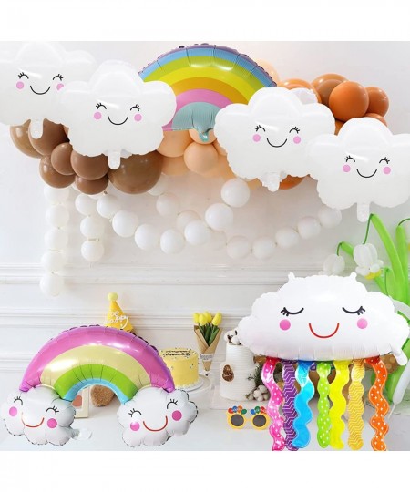 Clouds Balloons Set 10 Pcs Party Decorations Boho Girl Rainbow Clouds Balloon Garland Kit for Birthday Wedding Party Décor fo...