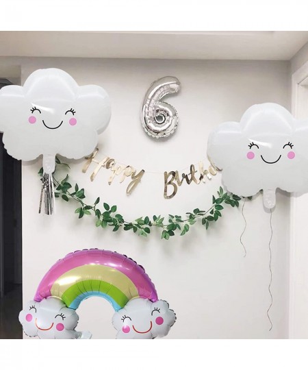 Clouds Balloons Set 10 Pcs Party Decorations Boho Girl Rainbow Clouds Balloon Garland Kit for Birthday Wedding Party Décor fo...