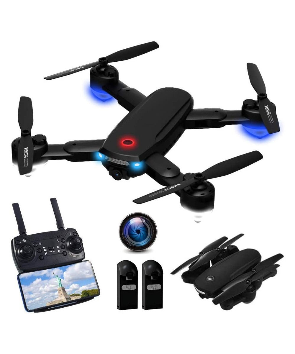 Drone with Camera 720P for Adults R10 Foldable WiFi FPV RC Quadcopter Altitude Hold Gesture Photography APP Control (2 Batter...